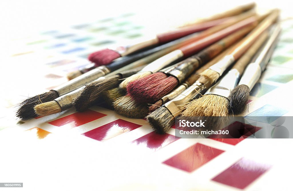 Paintbrushes - Foto de stock de Amostra de Cor royalty-free