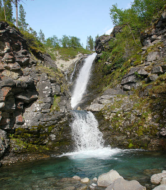 istock Falls in mountains. Russia, Hibini 180502590