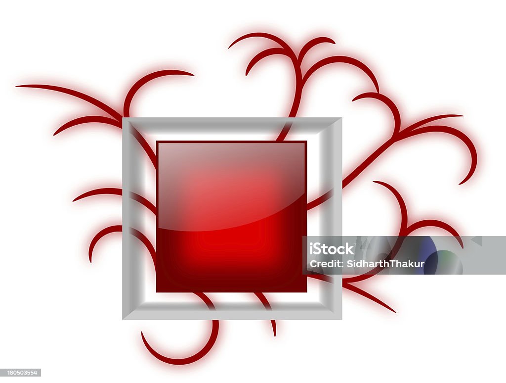 Rosso lucido scheda messaggio con viti - Illustrazione stock royalty-free di Annuncio