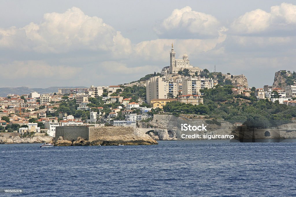 Vista panorámica de Marsella, Francia. - Foto de stock de Basílica libre de derechos