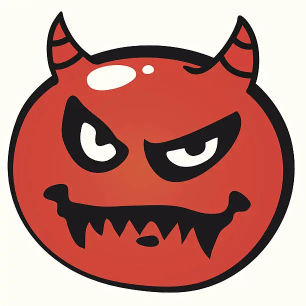 Vector illustration of devil face