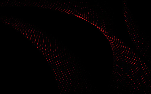 Trf Particles Flowing Particles Background Red Dot Color Technology Concept Element ...