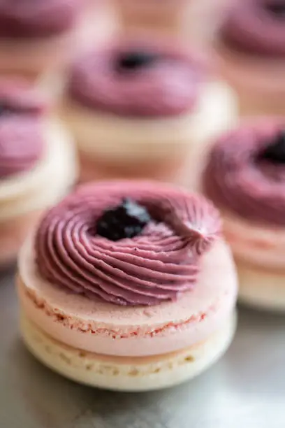 Photo of Sweet blueberry macarons