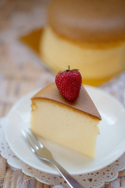 Japanese Cheese Cake with Strawberry
