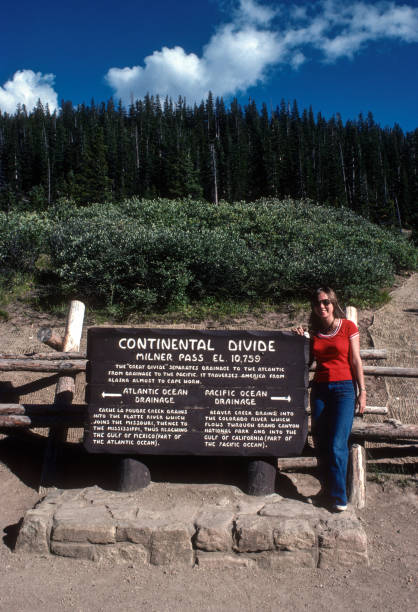 Rocky Mountain NP - Visitor at Milner Pass - 1977. Scanned from  slide.