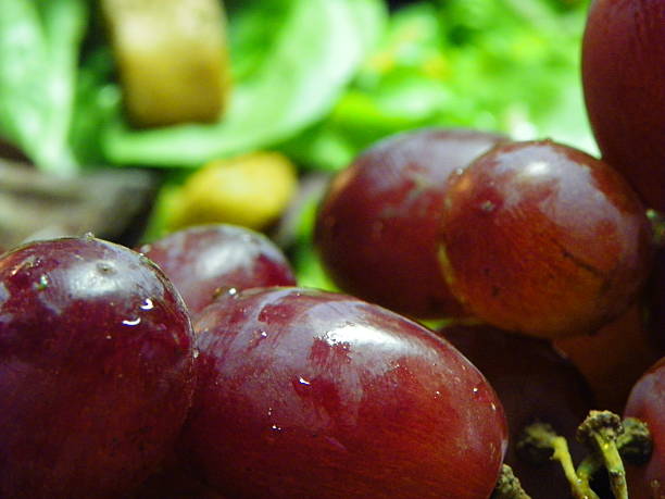 raisin et des salades - berry fruit green nature fruit photos et images de collection