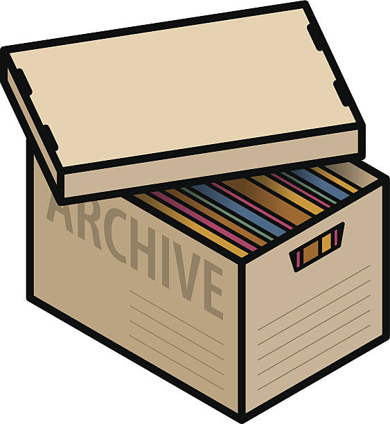 Archive Box With Files Stock Illustration - Download Image Now - Filing  Documents, Archives, Box - Container - iStock