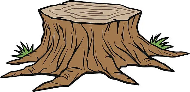 Vector illustration of Tree Stump Removal