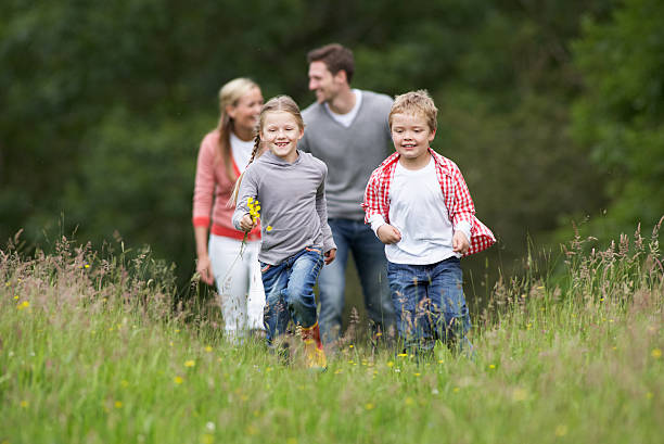 istock Family On Walk In Countryside 180514943