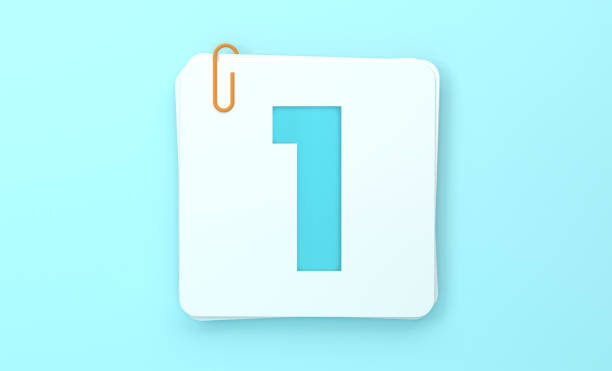 istock White Number 1 Post It Notes Held By A Paperclip On Blue Background 1805193524