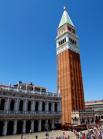 Venice, Italy - 12 Jul 2011: St Mark's Campanile in Venice, Italy