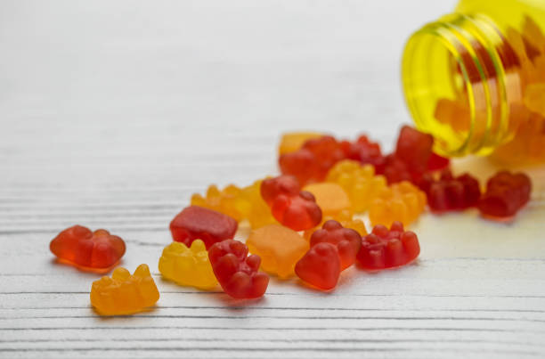 istock Vitamins for children,   jelly gummy bears candy 1805216341