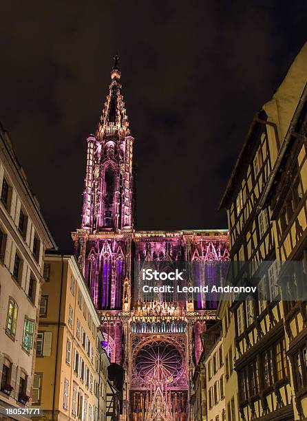 Illuminazione Della Cattedrale Di Strasburgo Alsazia Francia - Fotografie stock e altre immagini di 2013