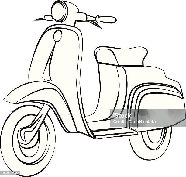 Ilustración de Ciclomotor y más Vectores Libres de Derechos de Ciclomotor - Vehículo de motor - Ciclomotor - Vehículo de motor, Silueta, Anticuado