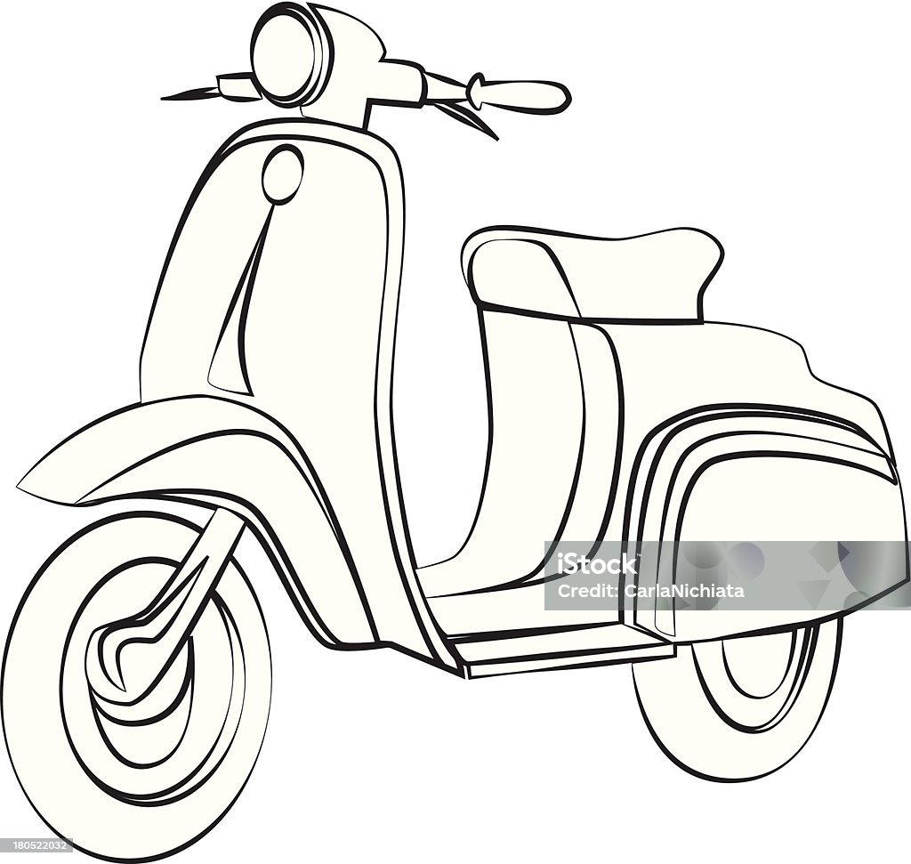 Scooter - Vetor de Lambreta royalty-free