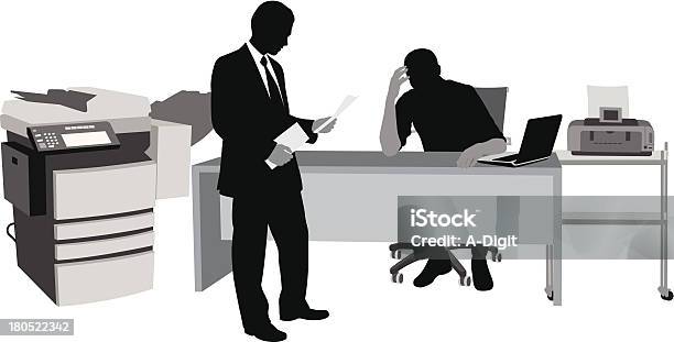 Printer Photocopier Stock Illustration - Download Image Now - Illustration, In Silhouette, Outline