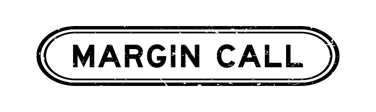 Grunge black margin call word rubber seal stamp on white background