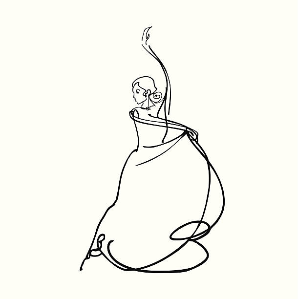 vector dancing girl-flemenco