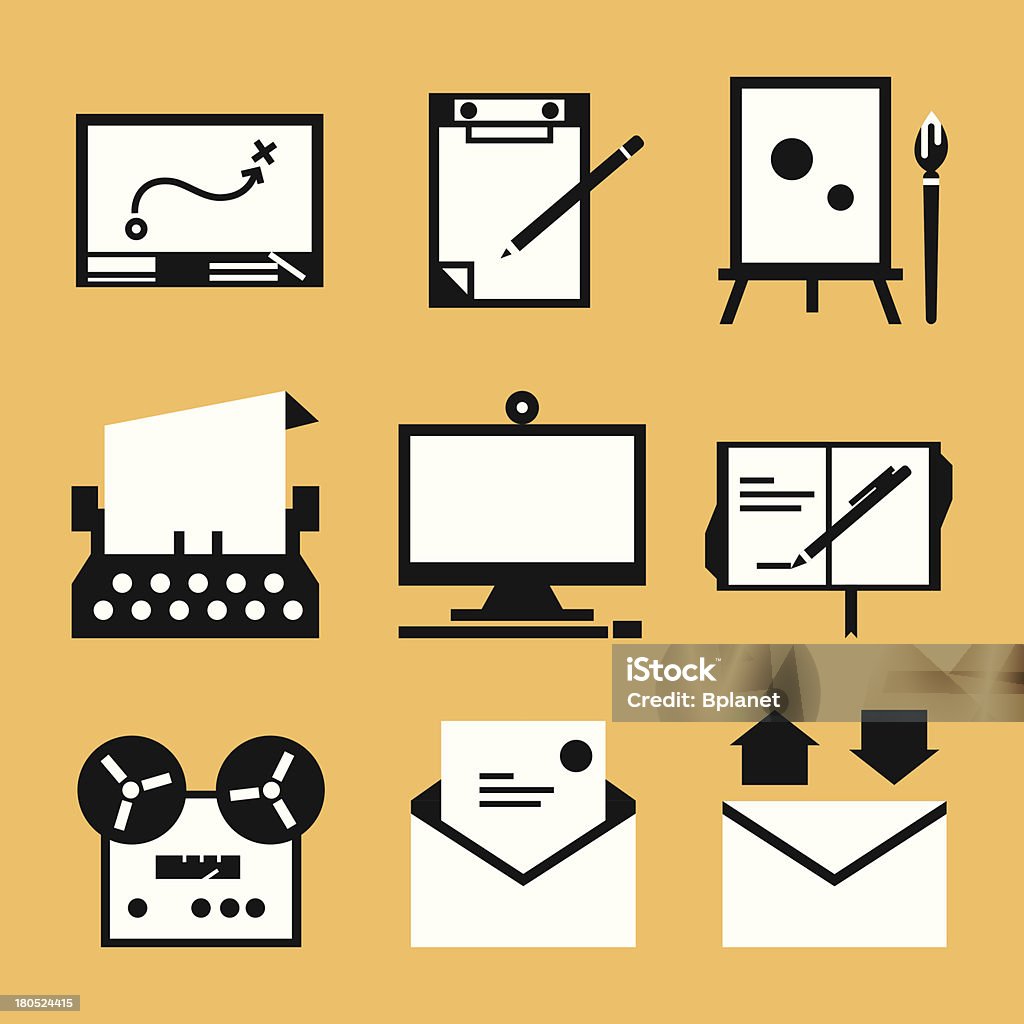 writing icons design writing icons minimal design, vector Art stock vector