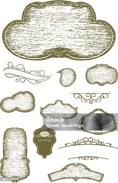 목판화 전원주의 팻말 블랭크 0명에 대한 스톡 벡터 아트 및 기타 이미지 - 0명, 고풍스런, 그런지 이미지 기법