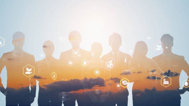 istock Environmental technology concept. Sustainable development goals. SDGs. Group of people. Human Resources. 1805280060