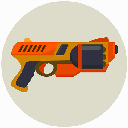 Nerf gun icon clipart isolated vector illustration
