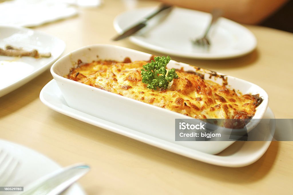 Baked Spaghetti Cheesy Shrimp A picture of Baked Spaghetti Cheesy Shrimp Baked Stock Photo