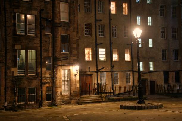 istock Lady Stair's Close in Edinburgh at night 1805337855