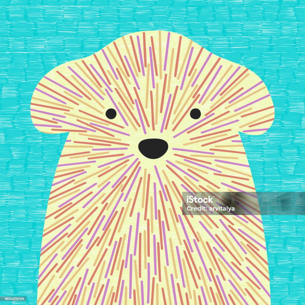 Portrait Of Abstract Dog Stock Illustration - Download Image Now ...
