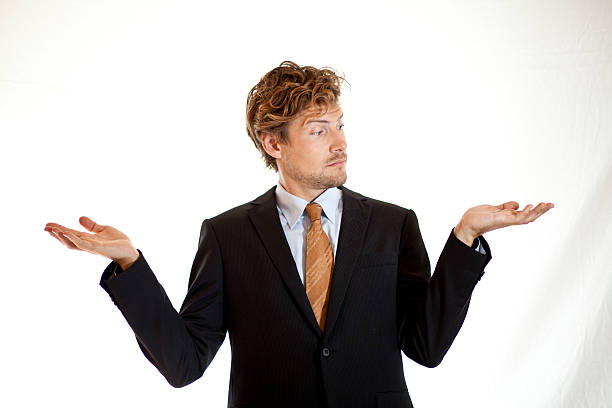 istock Businessman showing off two ideas 180537988