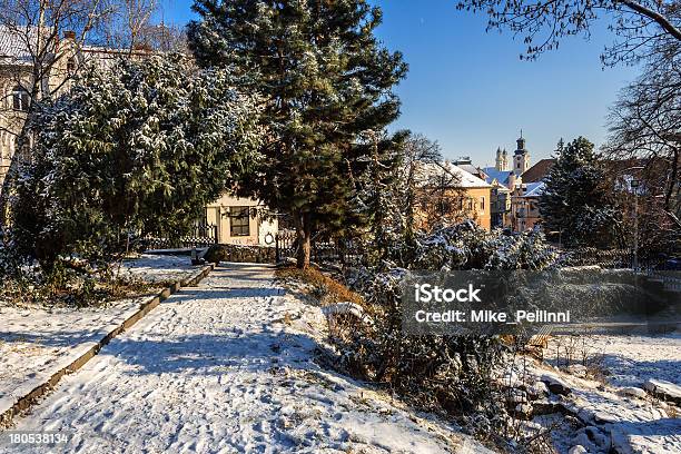 Dome Seen From Snowy City Park Stock Photo - Download Image Now - Architecture, Cathedral, Cityscape