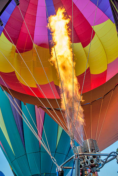 istock Torch for a hot air balloon with colors 180538277