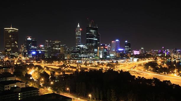istock Perth, WA, City skyline at night 180538346