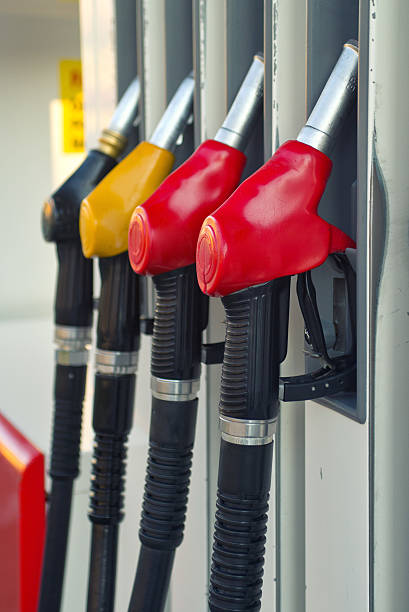 istock Pump nozzles at the gas station 180538553