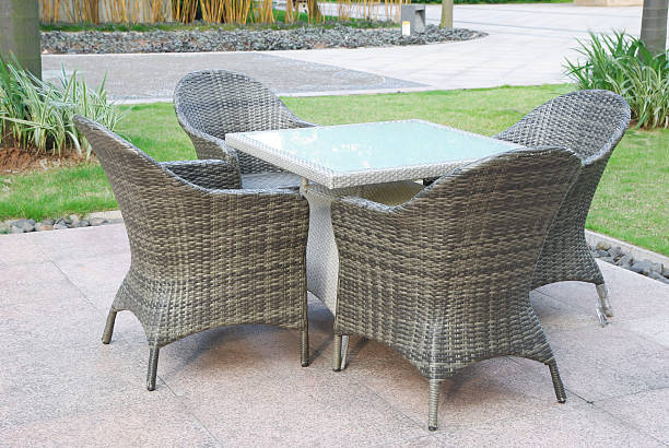 istock rattan sofa and table set in ourdoor 180538579