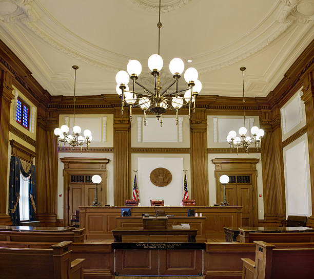 Palazzo di giustizia Aula di tribunale pioniere in Oregon Portland Downtown - foto stock