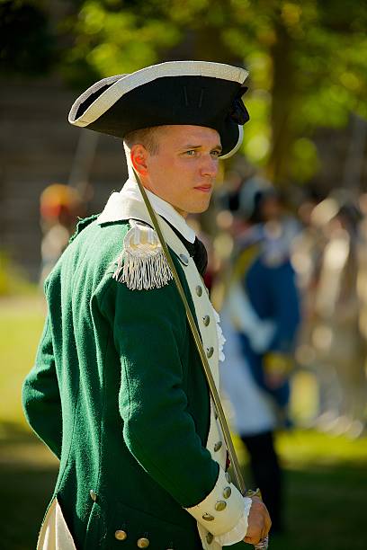 istock Reenactor Officer from the American Revolution 180539430