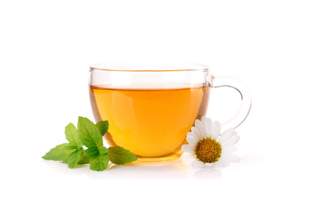 istock Soothing herbal tea blend with mint and chamomile 1805414086