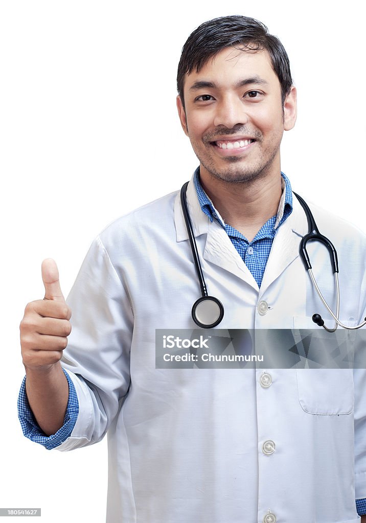 Médico médico dando polegares para cima - Royalty-free 20-29 Anos Foto de stock
