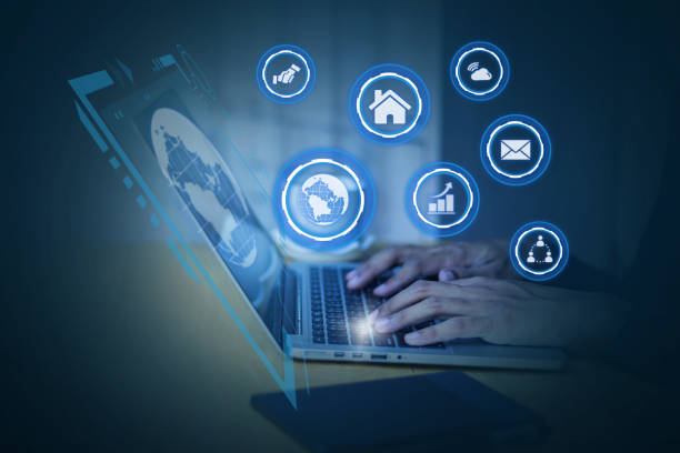 istock Network Technology AI (Artificial Intelligence) Global Internet Connection A.I. AI Technology Social Media Influencer Vlogger are important for businesses in the digital world. technology concept 1805436130