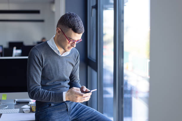 istock Young male manager in the office 1805446406