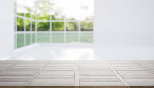 istock 3d rendering of counter or table in room for product display background. 1805452604