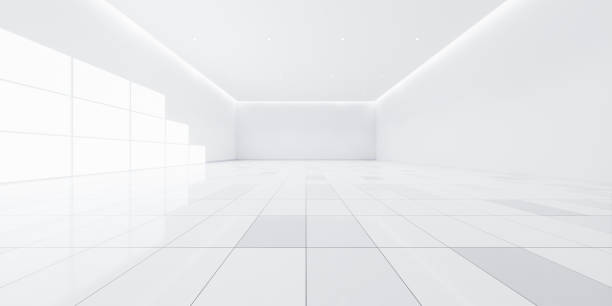 istock 3d rendering of empty room and tile floor for background. 1805452739