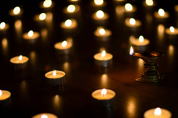 istock Oil Lamp and Candles 180545429