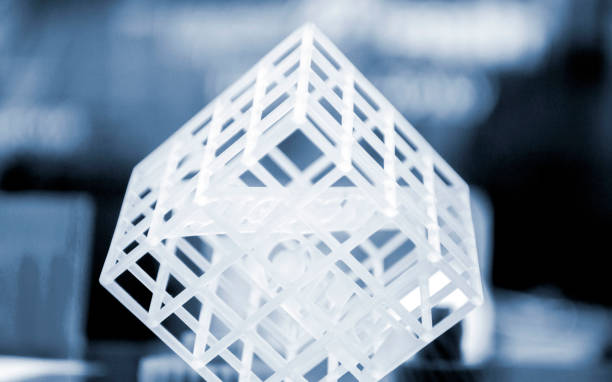 istock Abstract art object printed on 3D printer photopolymer. SLA. Model 3D printed 1805459874