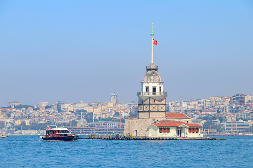 Maiden Tower (Tower of Leandros, Turkish: Kiz Kulesi) in Istanbul, Turkey