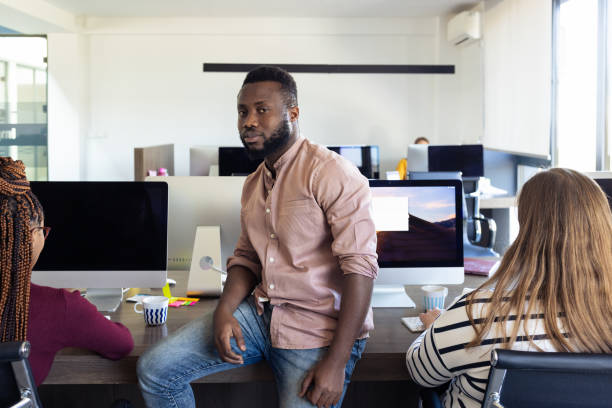istock Young man in the office 1805464370