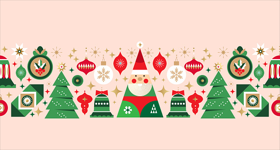 Merry Christmas and Happy New Year 2024  holiday template design  web 
 banner,  poster,  card  -Snowman,   Gifts, Santa, ball toy, christmas tree, snowflake   Modern Xmas flat vector illustration