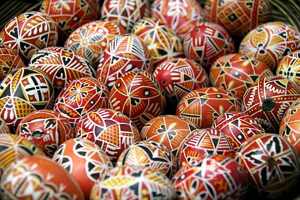 istock Eastern Eggs in the Rural Czech Village 180547483