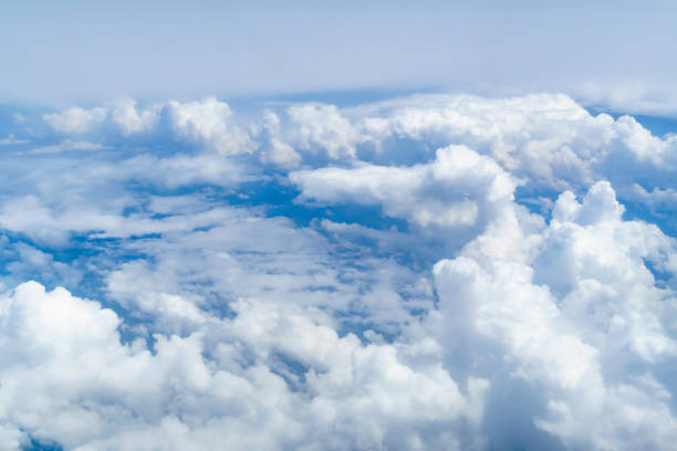 istock beautiful blue sky with cumulus clouds for abstract background, aerial view 1805479291